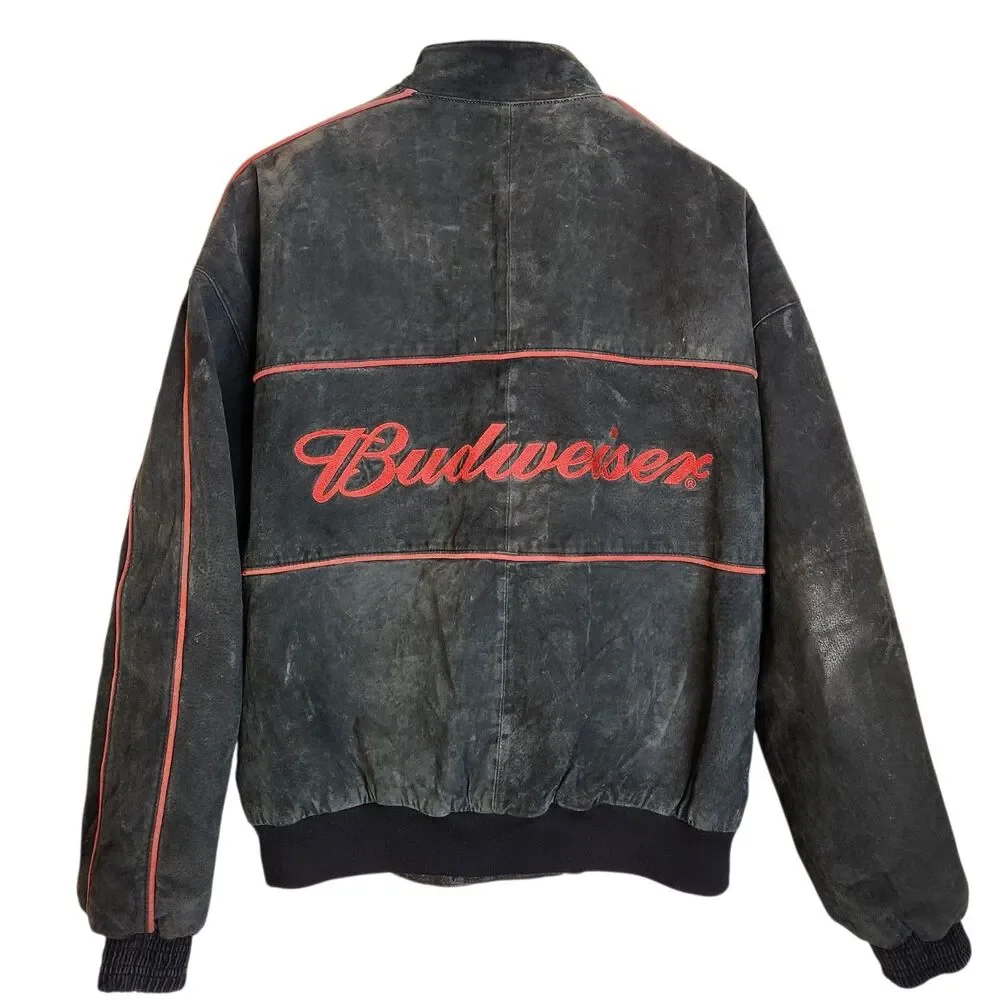Vintage Dale Earnhardt Jr 8 Chase Authentics Budweiser Mens Leather Jacket Sz XL